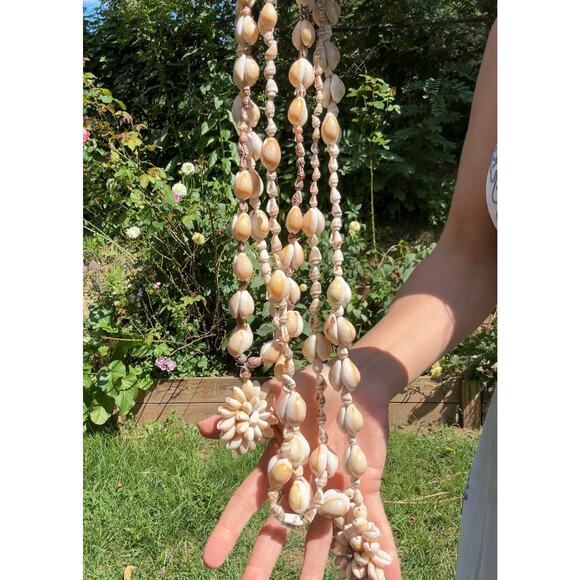 Vintage Shell Necklace Trio – Coastal Cowboy / Mermaidcore Statement - Picture 4 of 6